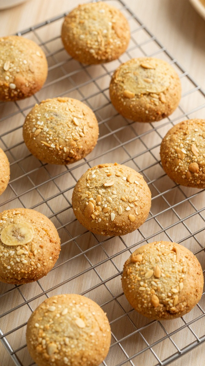 Peanut Butter Banana Oat Biscuits