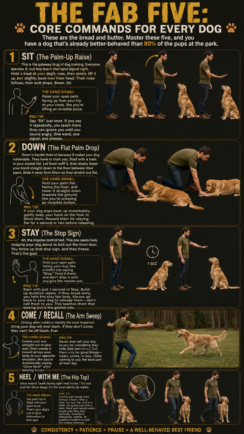 The Fab Five Core Commands for Every Dog