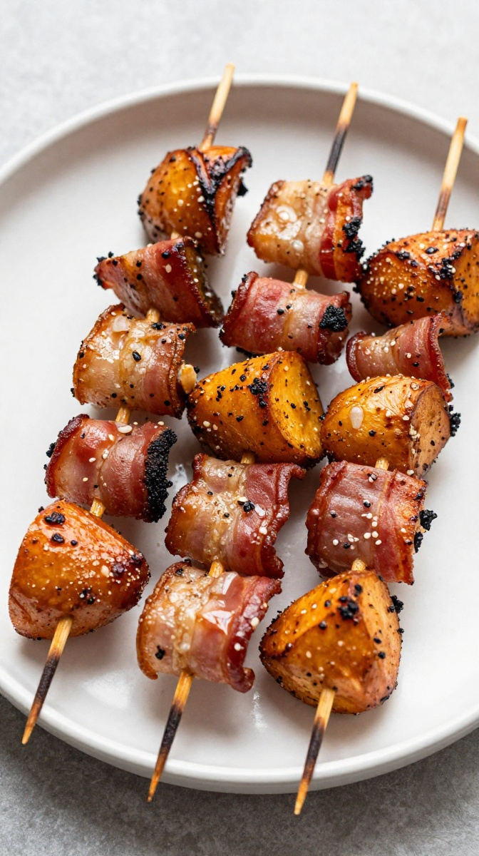 Bacon & Sweet Potato BBQ Skewers