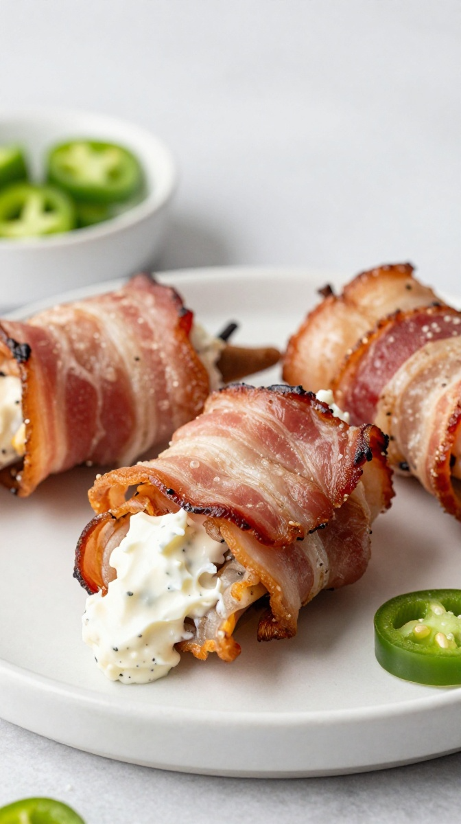 Bacon-Wrapped Keto Dogs with Jalapeño Cream Cheese