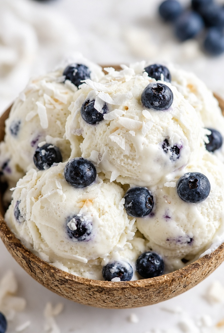 Blueberry Coconut Soft Serve