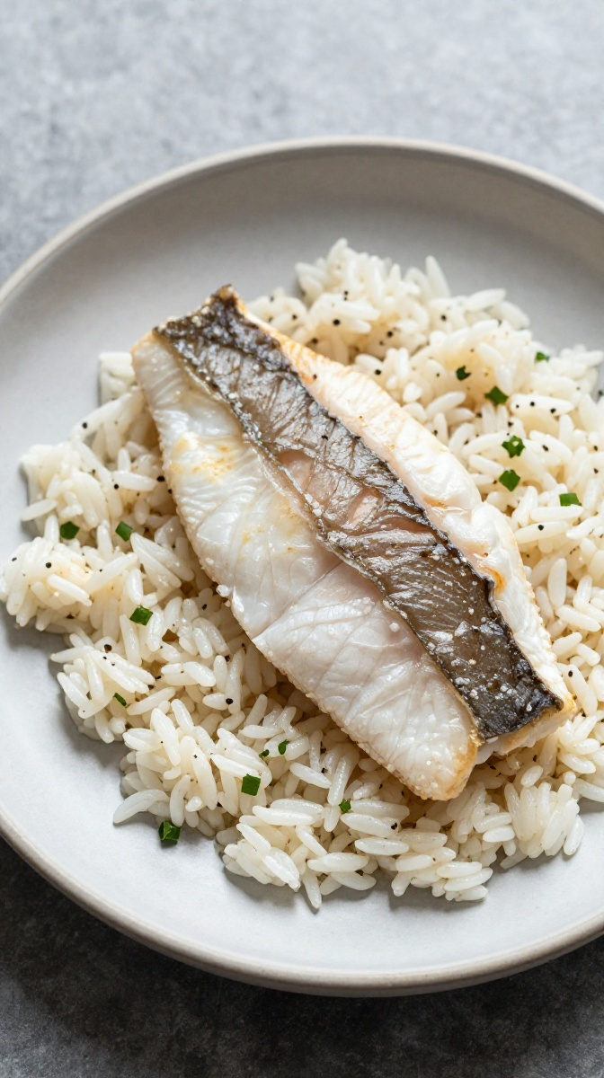 Boiled White Fish & Rice Recovery Meal