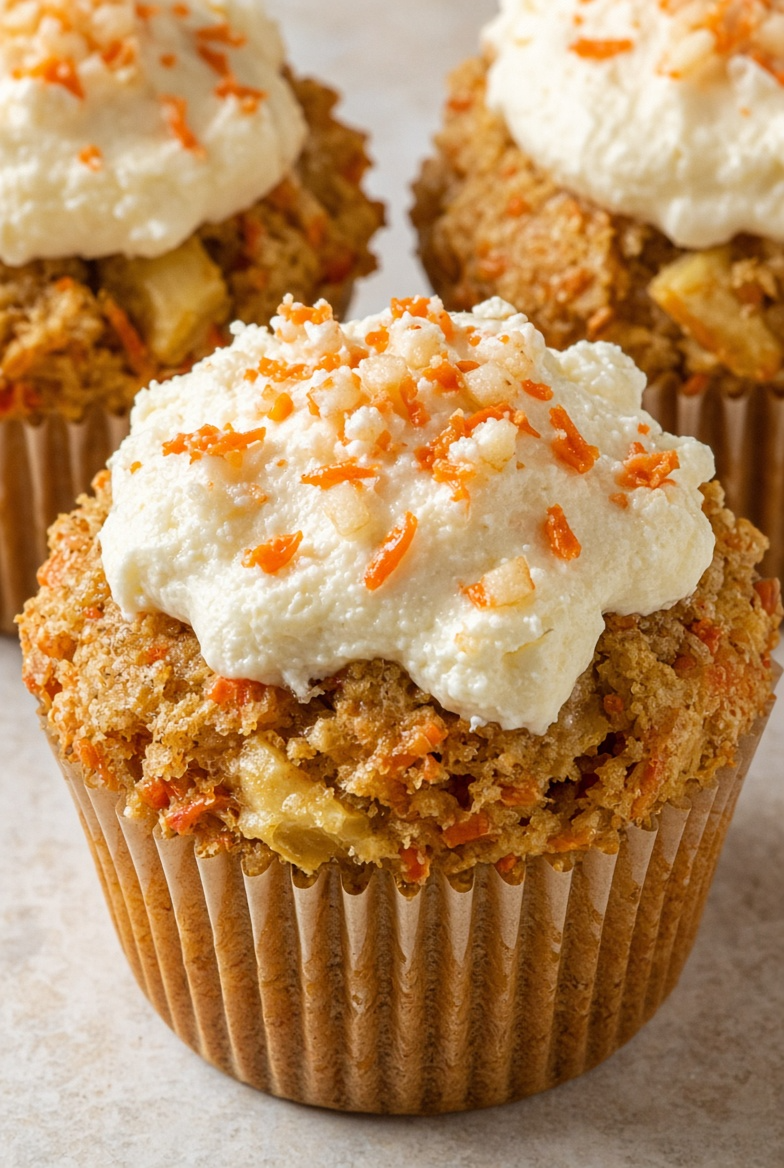 Carrot Apple Soft Cupcakes