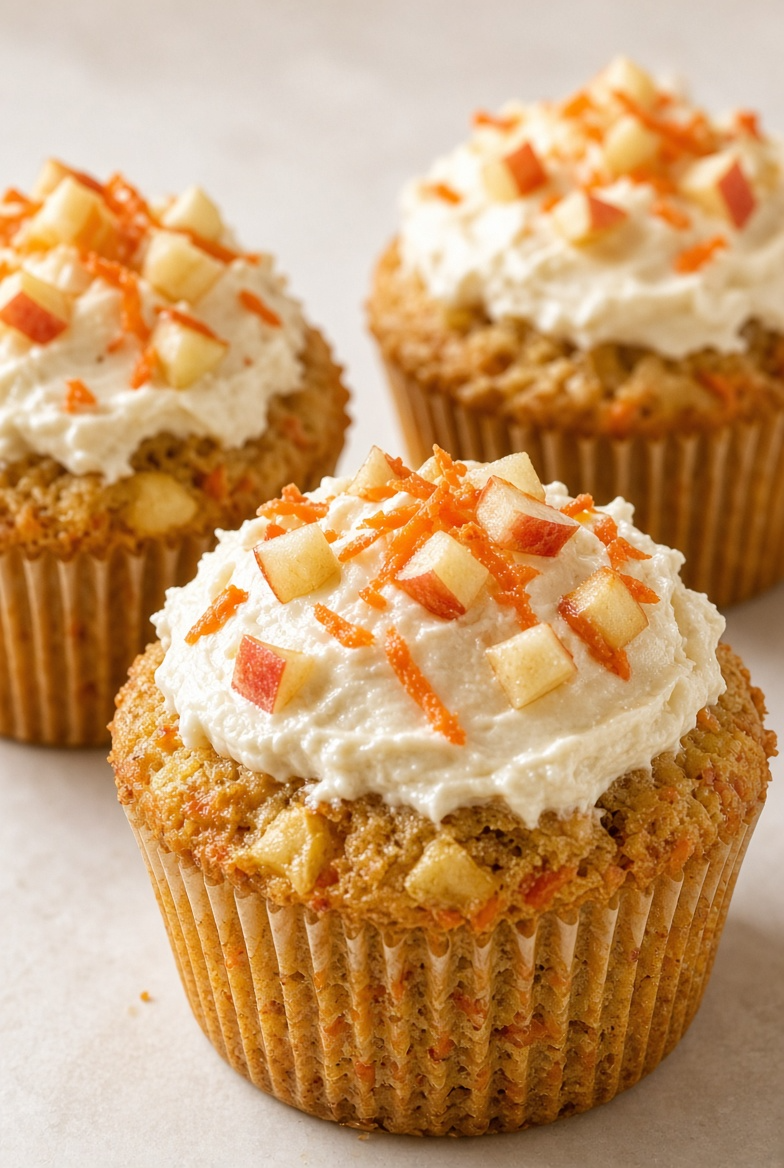 Carrot Apple Soft Pupcakes