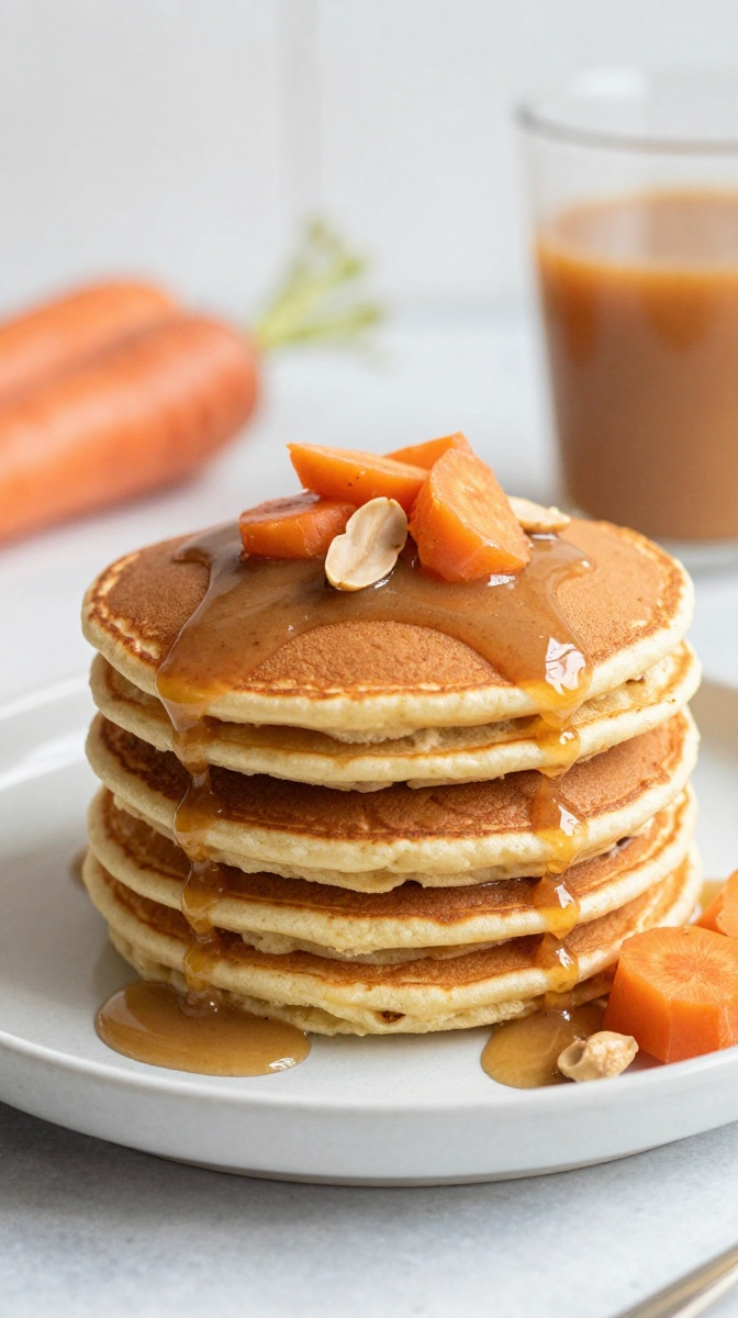 Carrot Peanut Butter Pancakes