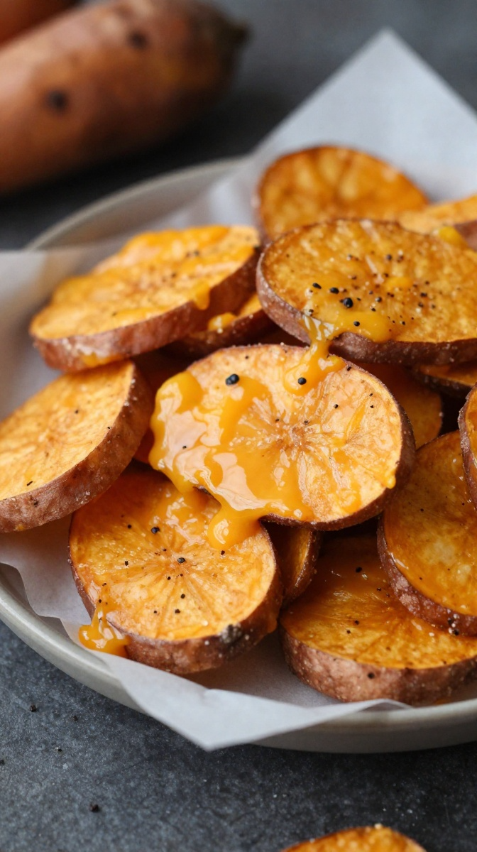 Cheesy Sweet Potato Crisps