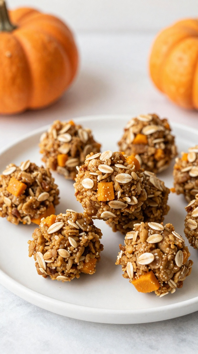 Chewy Pumpkin Oatmeal Bites