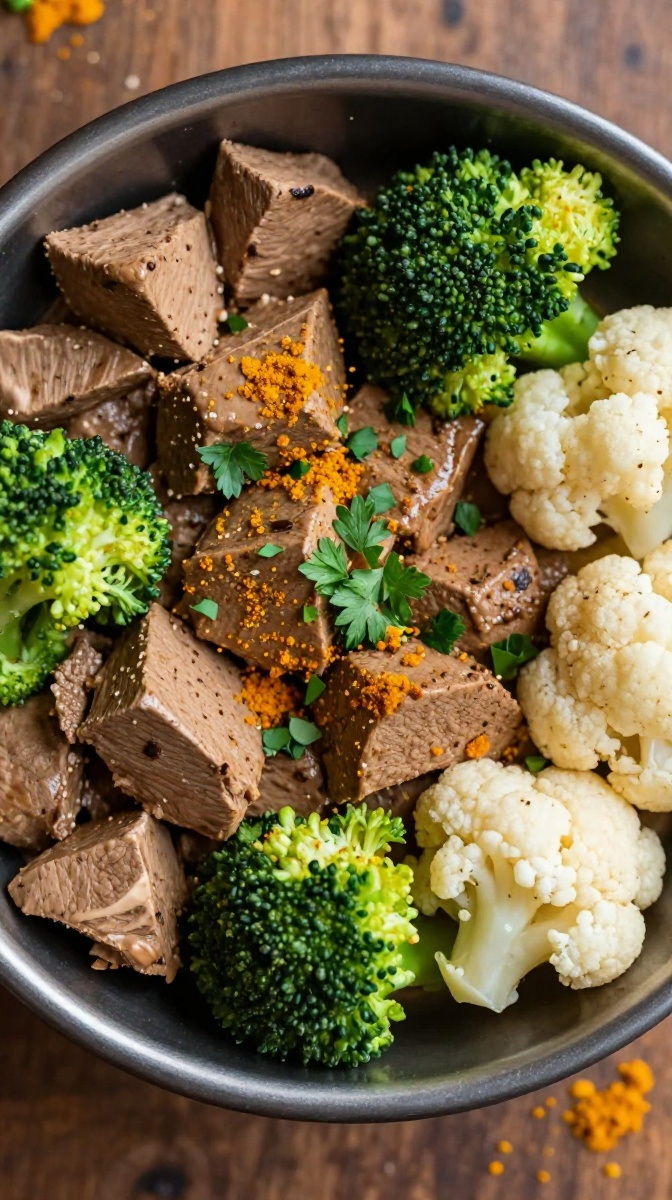 Chicken Liver & Broccoli Melange
