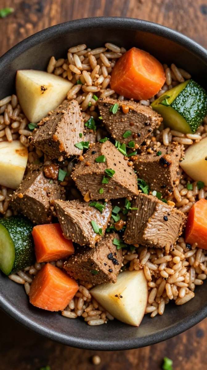 Chicken Liver, Rice & Veggie Protein Bomb