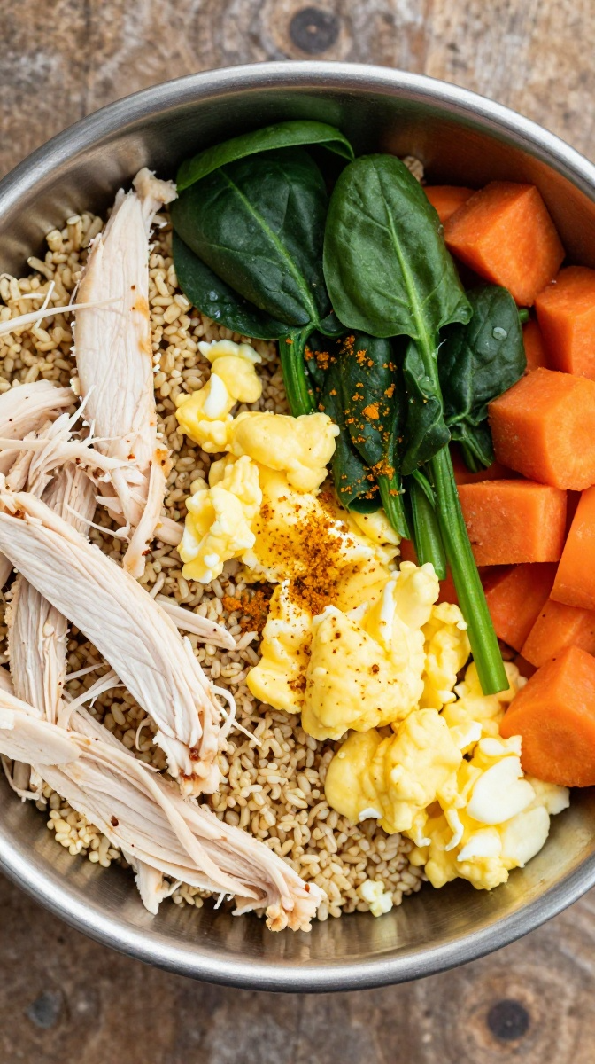 Chicken, Quinoa & Egg Power Bowl