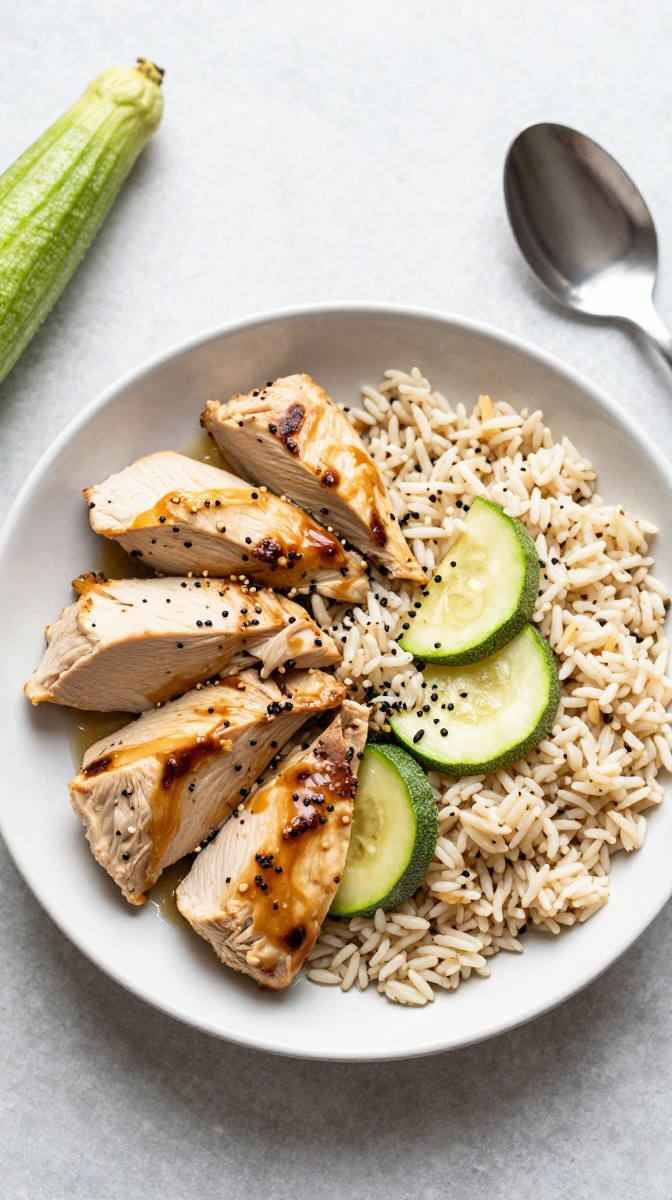 Chicken & Zucchini Rice Bowl (Light)