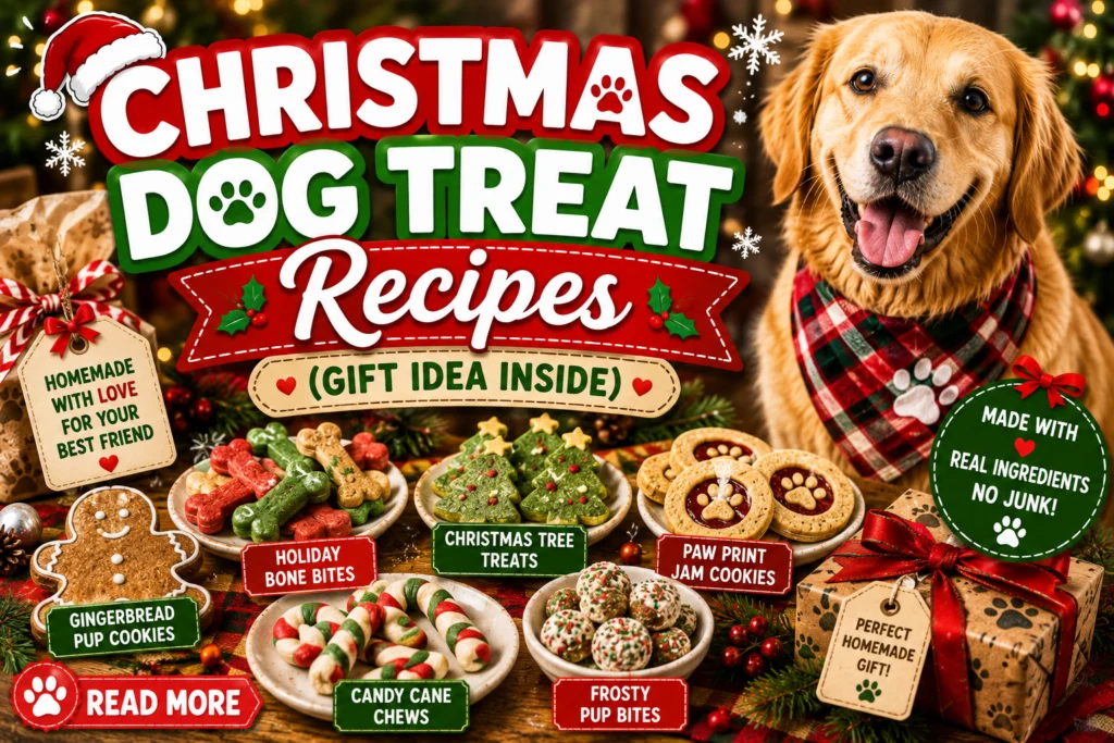 Christmas Dog Treat Recipes (Gift Idea Inside)