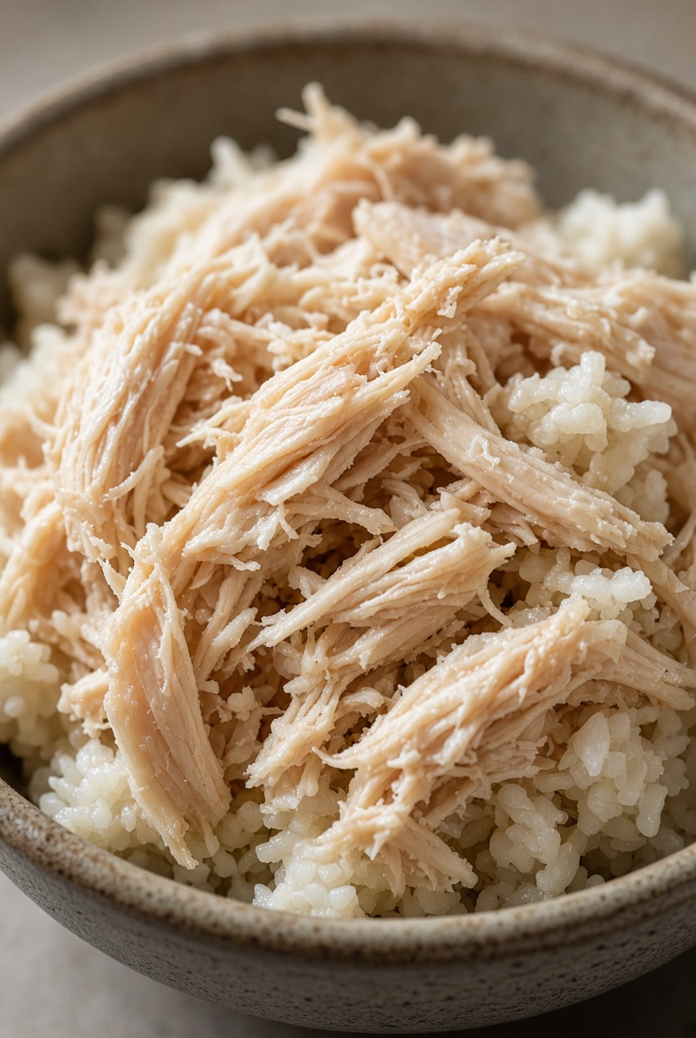 Classic Boiled Chicken & White Rice