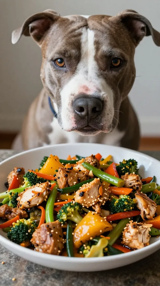 Classic Chicken & Veggie Stir-Fry for Pitbulls