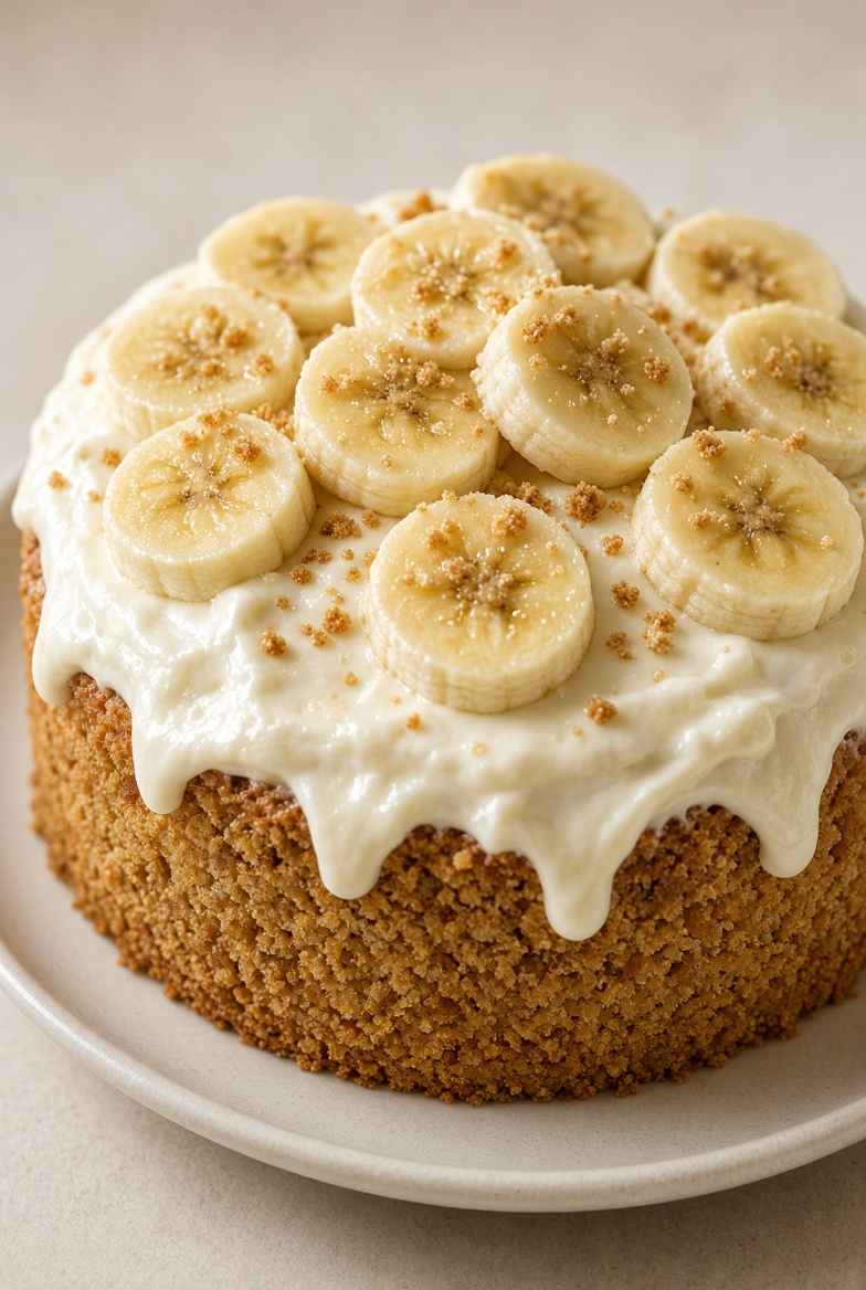 Classic Peanut Butter Banana Birthday Cake