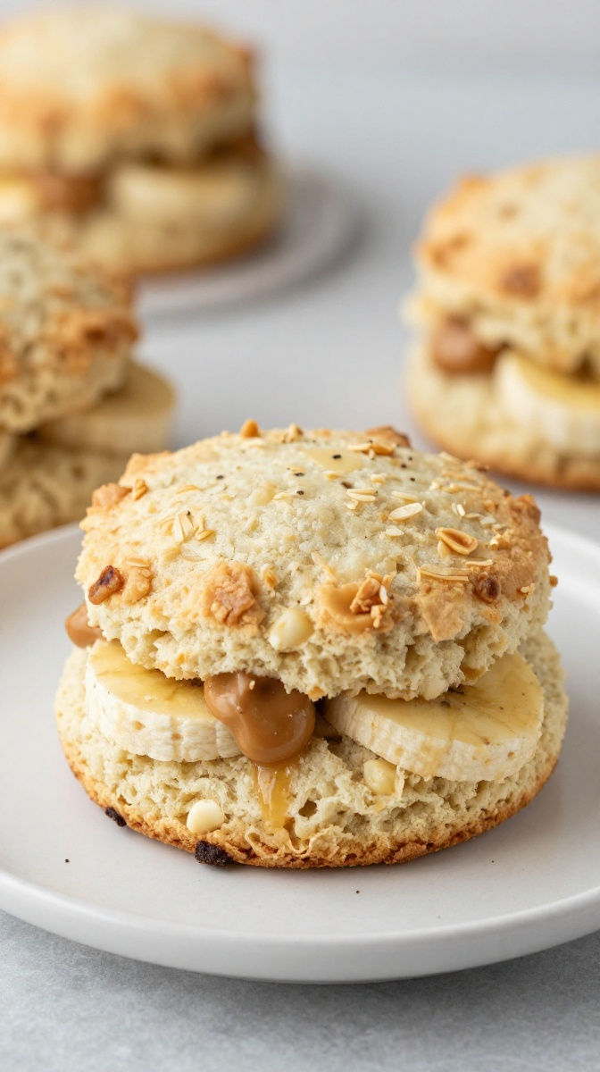 Classic Peanut Butter Banana Biscuits