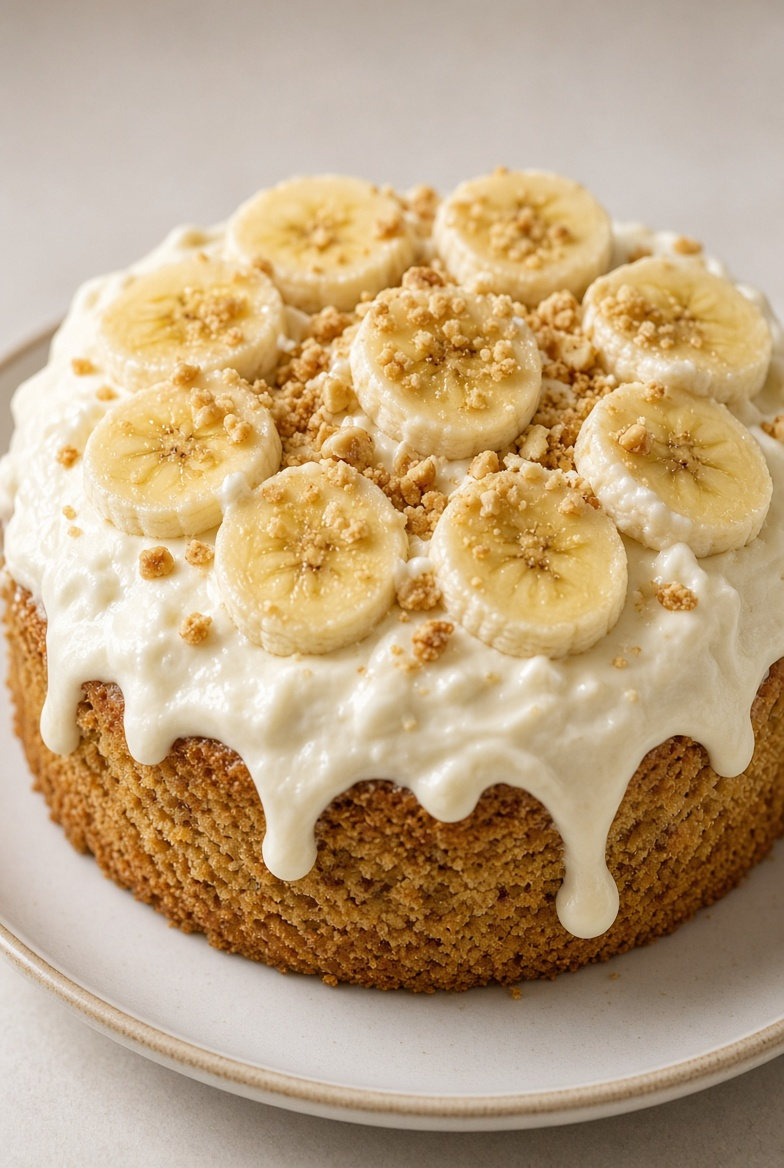Classic Peanut Butter Banana Cake