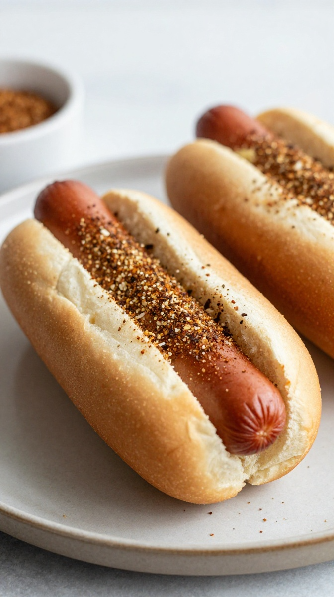Cloud Bread Hot Dog Sliders with Everything Seasoning