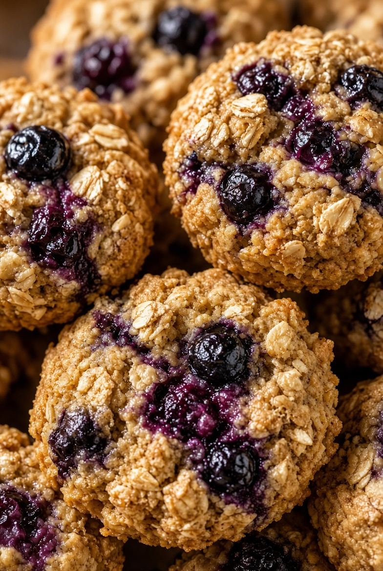 Crunchy Oat & Blueberry Heart Bites