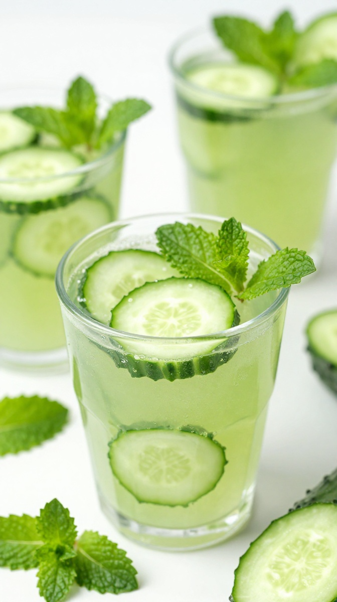 Cucumber and Mint Cooler Cups
