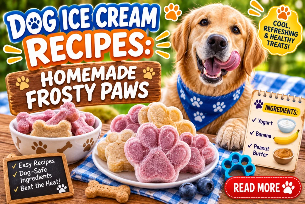 Dog Ice Cream Recipes Homemade Frosty Paws