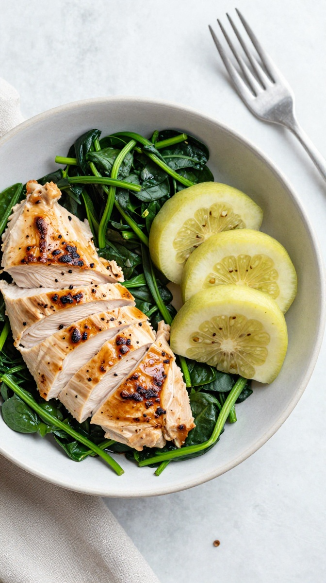 Fresh Chicken & Spinach Bowl
