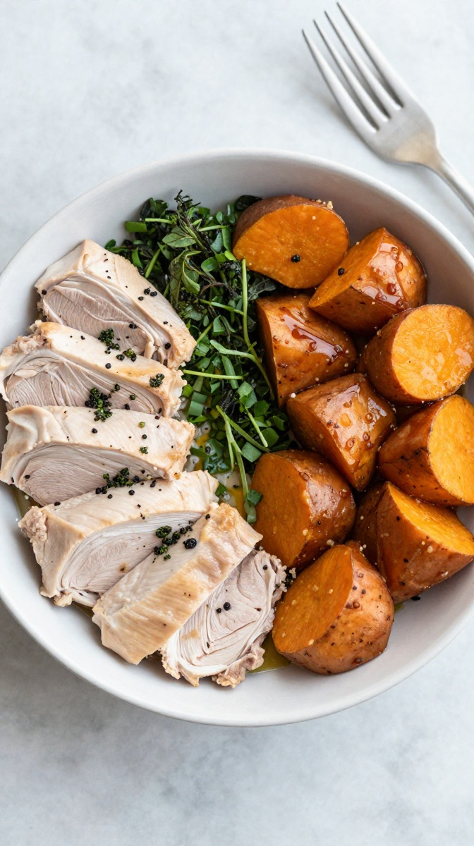 Fresh Turkey & Sweet Potato Bowl
