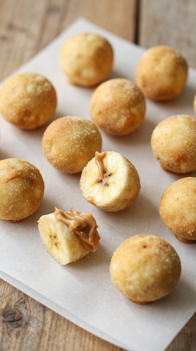 Frozen Peanut Butter Banana Bites