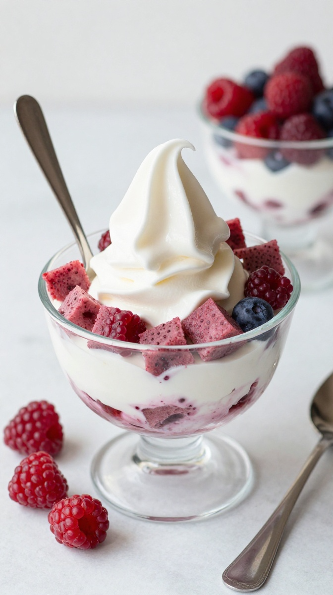 Frozen Yogurt & Berry Cubes