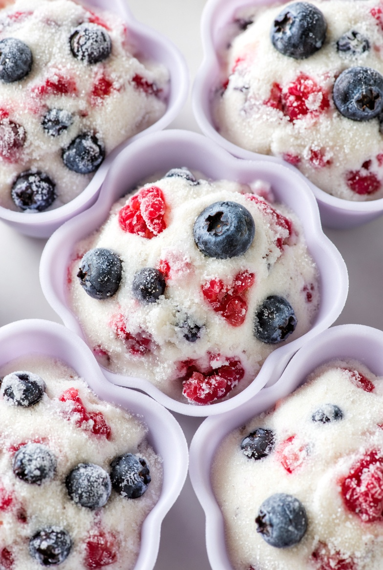 Frozen Yogurt Berry Cupcakes