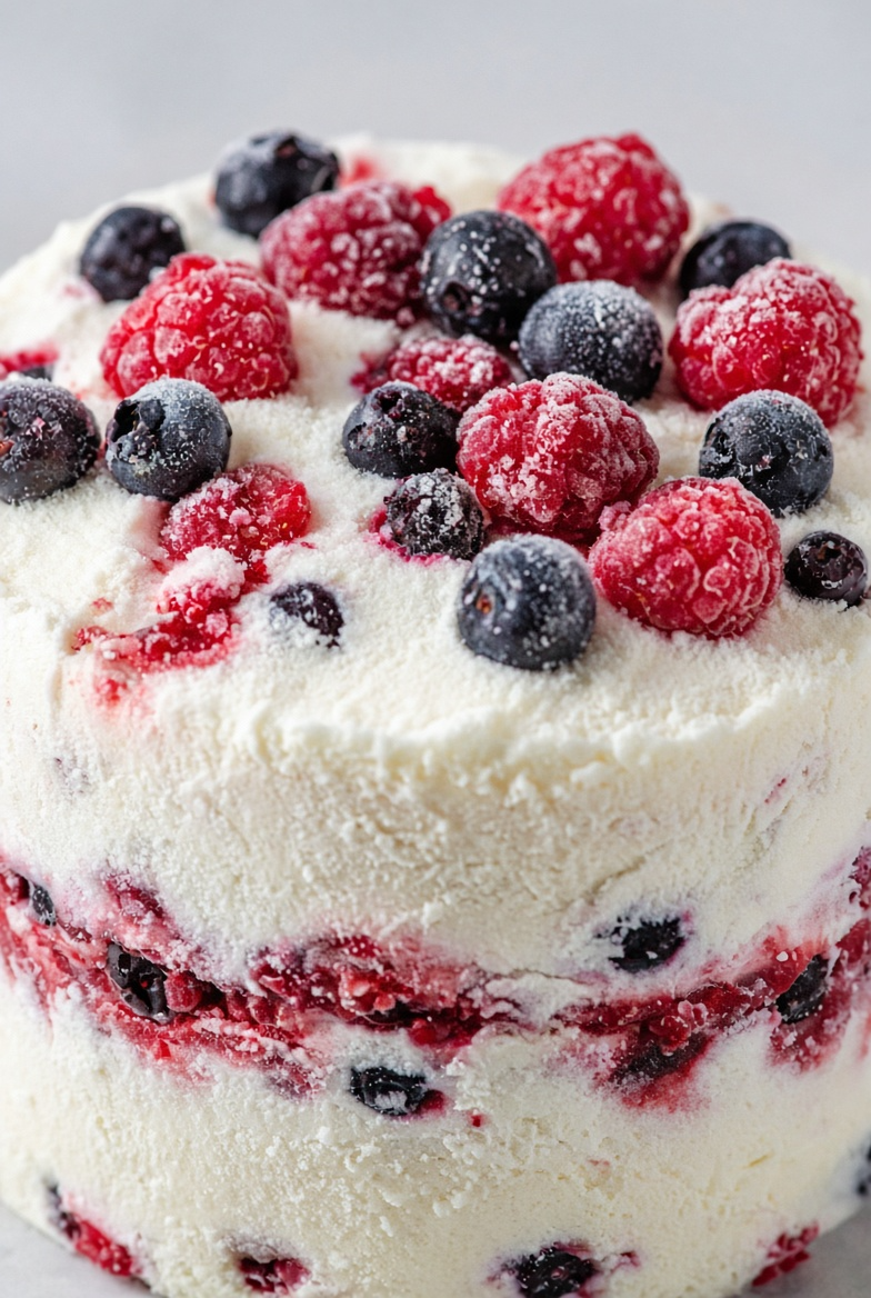 Frozen Yogurt Berry Layer Cake