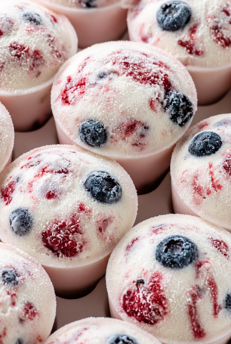 Frozen Yogurt Berry Pupcakes