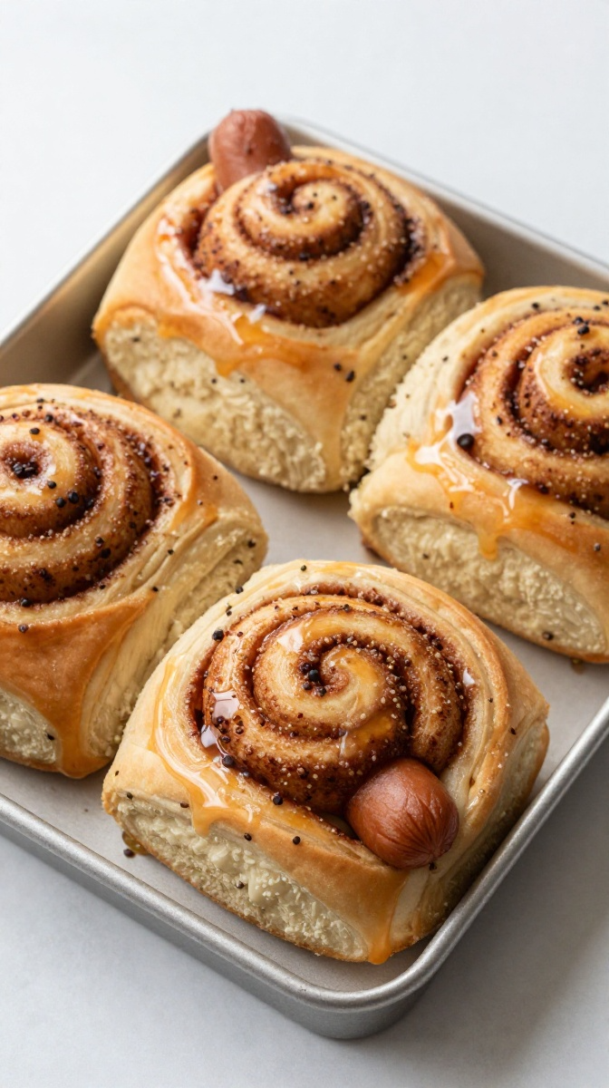 Hot Dog Bun Cinnamon Rolls