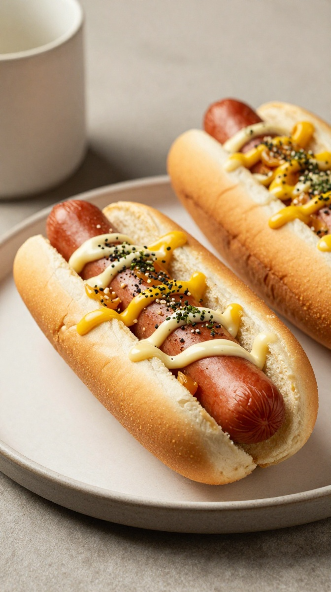 Hot Dog Bun Toasts with Toppings