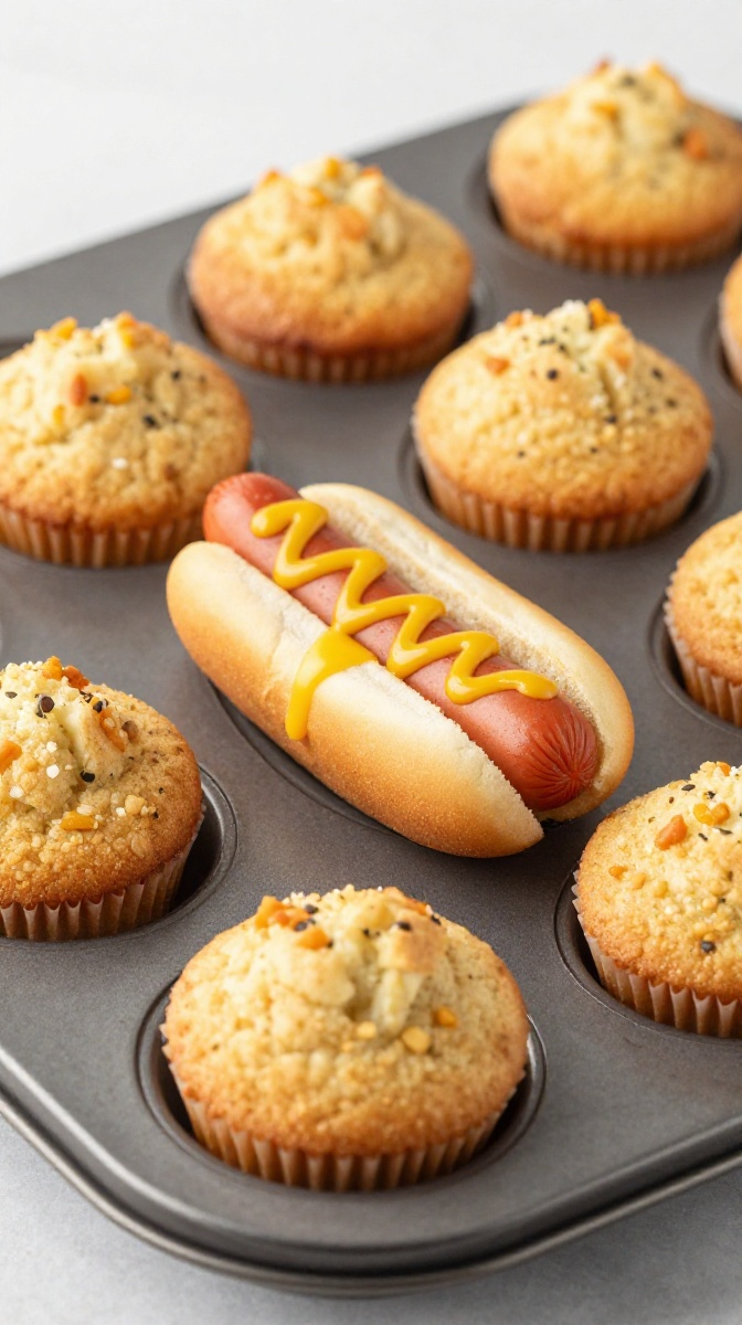 Hot Dog Corn Dog Muffins