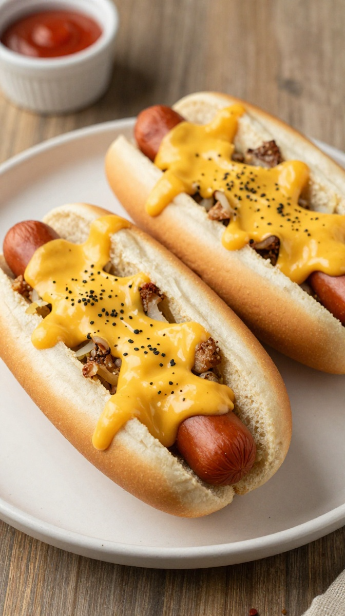 Hot Dog Tacos with Cheesy Shells