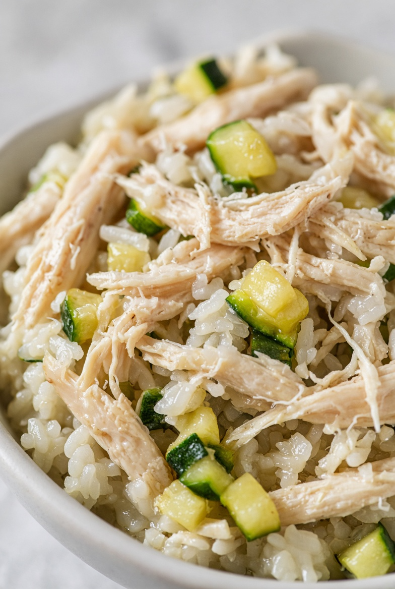Lean Chicken Breast & White Rice with Zucchini