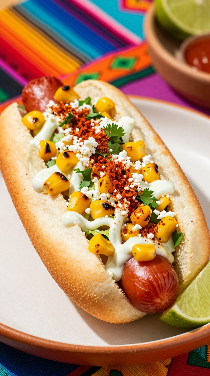 Mexican Street Corn Elote Dog