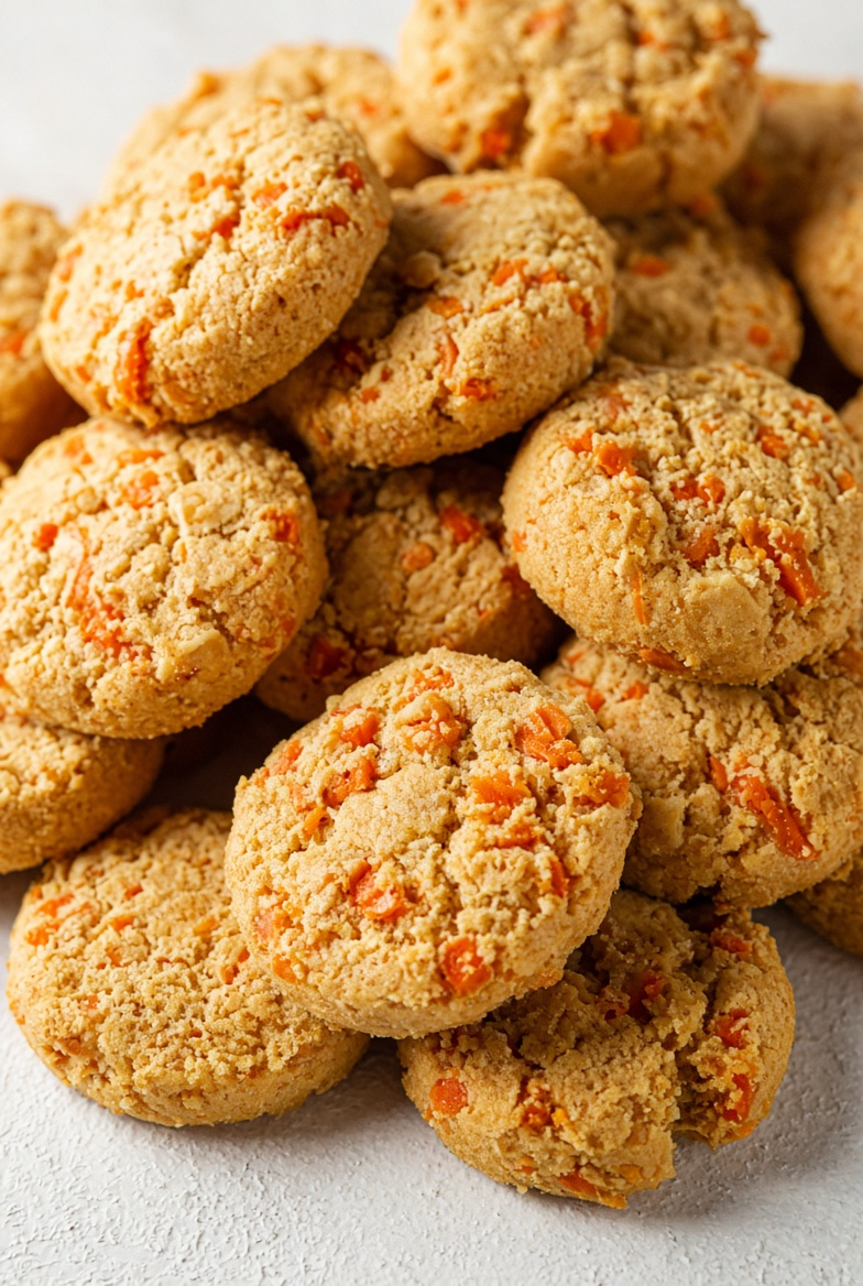 Peanut Butter Carrot Mini Biscuits