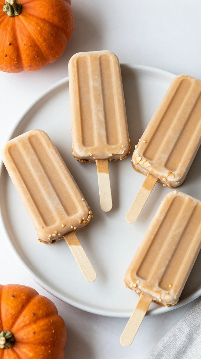 Peanut Butter & Pumpkin Frozen Pops