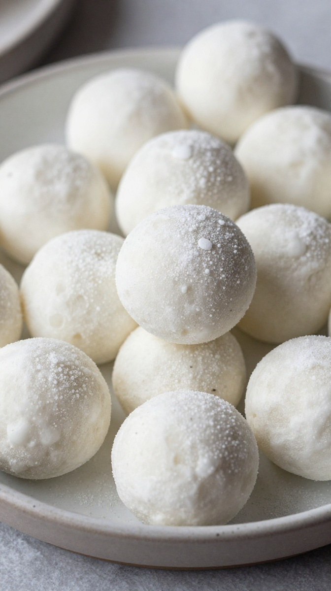 Peppermint Snowball Bites