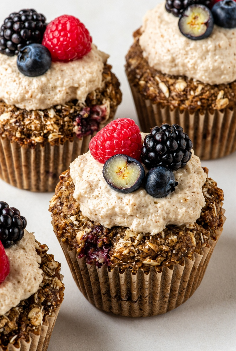 Simple Oat & Berry Pupcakes