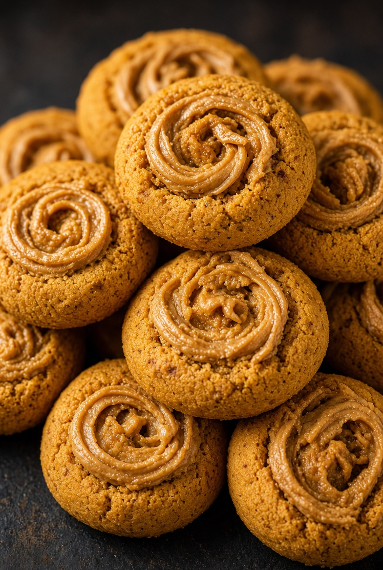 Soft Peanut Butter Pumpkin Cookies