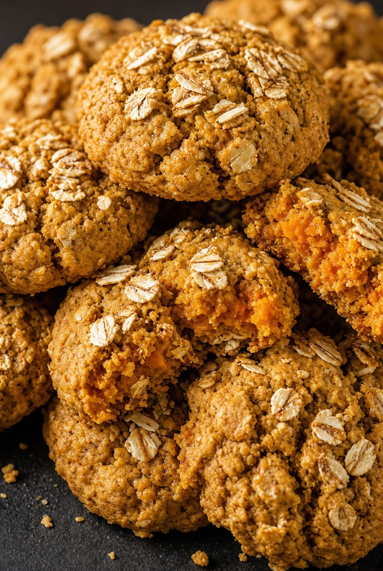 Soft Pumpkin Oatmeal Cookies