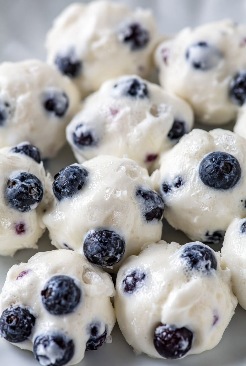 Soft Yogurt Blueberry Drops (No-Bake)