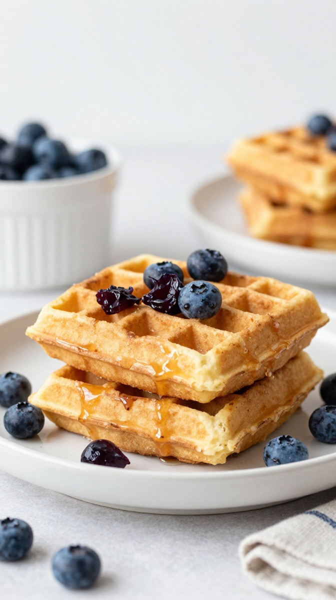 The Protein Power Turkey & Blueberry Waffle Cakes