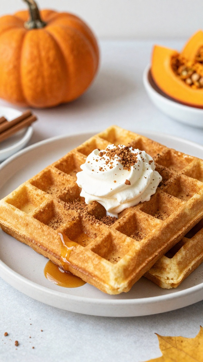 The Pumpkin Spice Fall Favorite Waffles