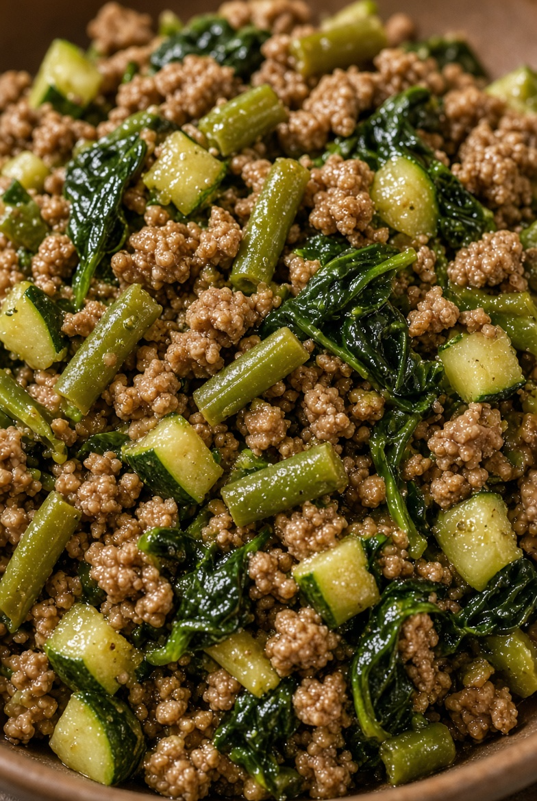 Turkey Green Bean & Spinach Hash