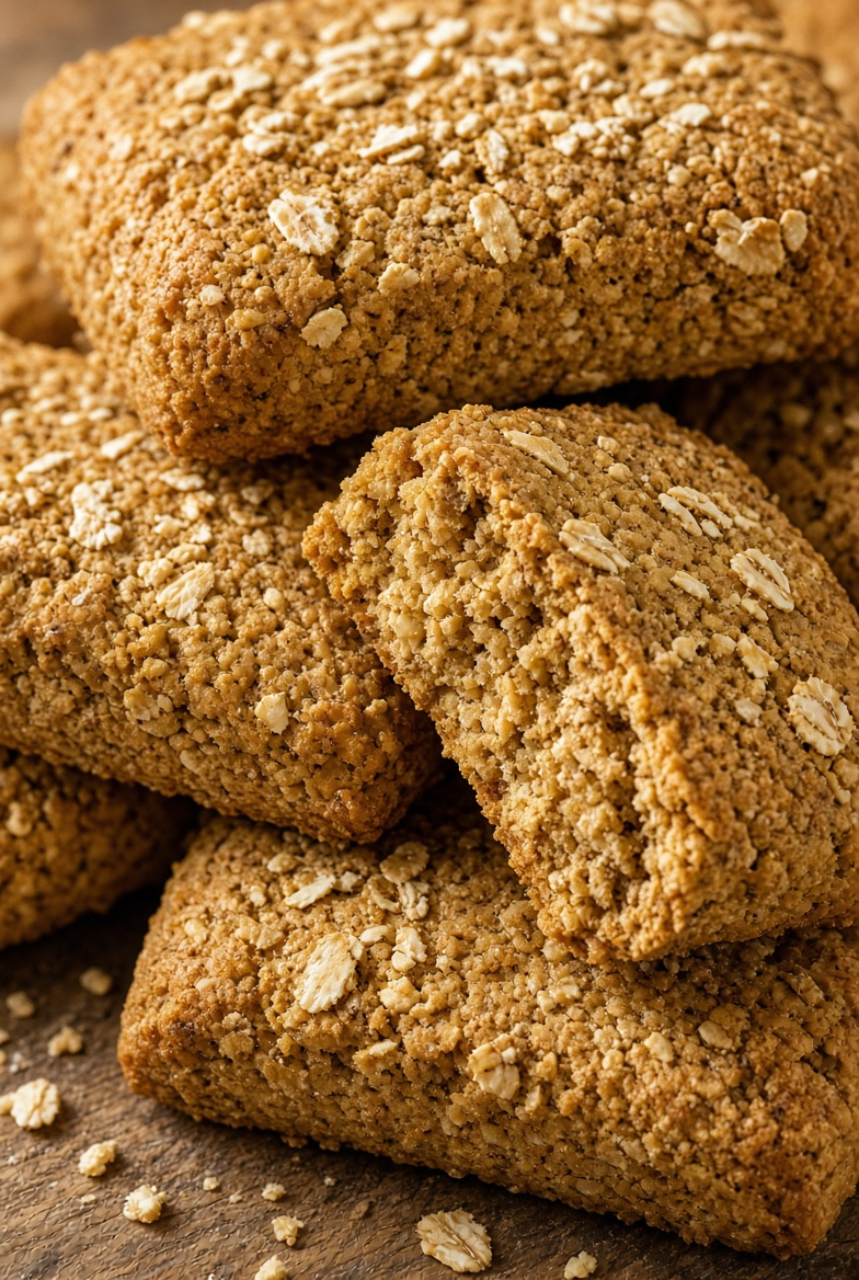 Twice-Baked Hard Oat Biscuits
