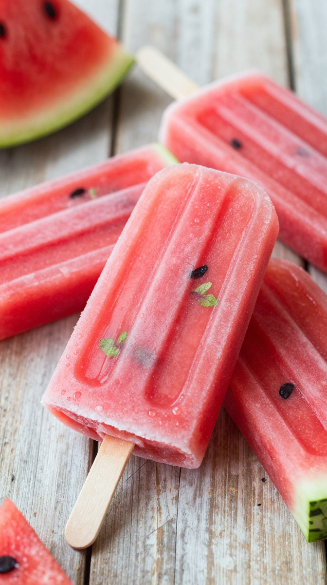 Watermelon Mint Popsicles